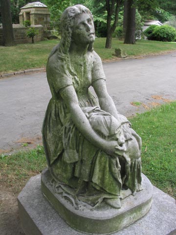 Sewing Girl, Woodlawn Cemetery, The Bronx