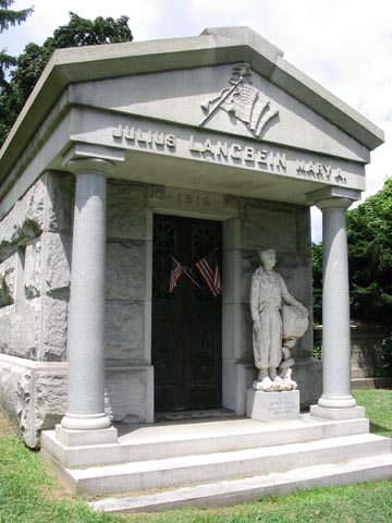 Langbein Mausoleum with the Little Drummer Boy, Woodlawn Cemetery, The Bronx