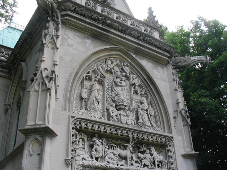 Belmont Mausoleum Exterior Detail, Woodlawn Cemetery, The Bronx