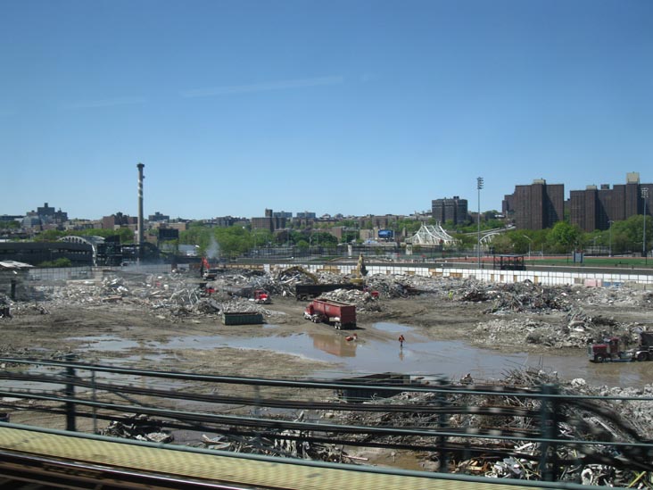 Old Yankee Stadium Demolition From Northbound 4 Train, The Bronx, April 29, 2010