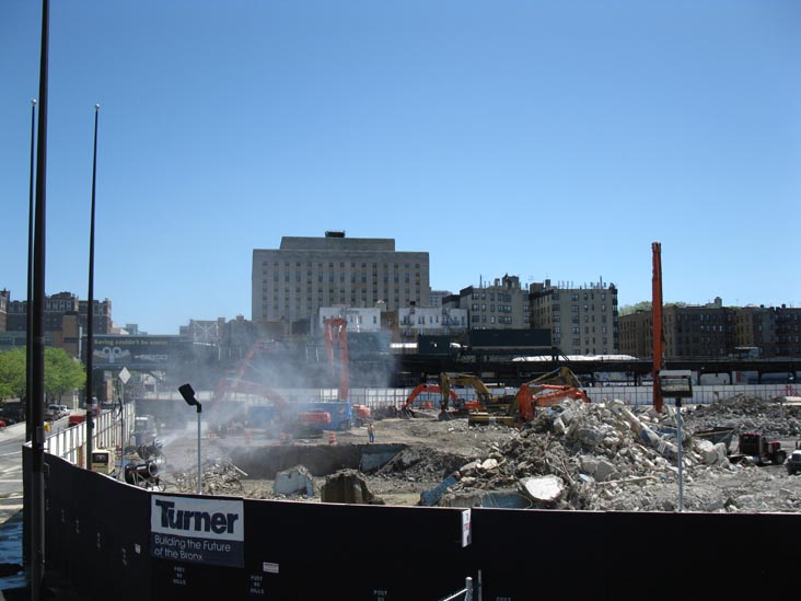 Old Yankee Stadium Demolition From New Joseph Yancey Track and Field, The Bronx, April 29, 2010
