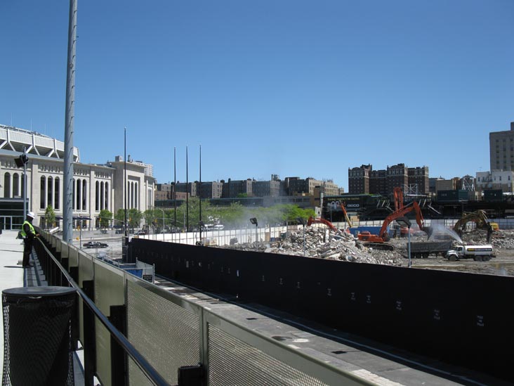 Old Yankee Stadium Demolition From New Joseph Yancey Track and Field, The Bronx, April 29, 2010