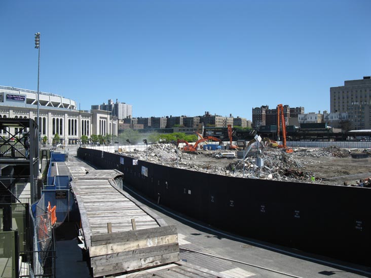 Old Yankee Stadium Demolition From New Joseph Yancey Track and Field, The Bronx, April 29, 2010