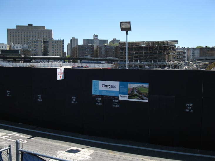 Old Yankee Stadium Demolition From New Joseph Yancey Track and Field, The Bronx, April 29, 2010
