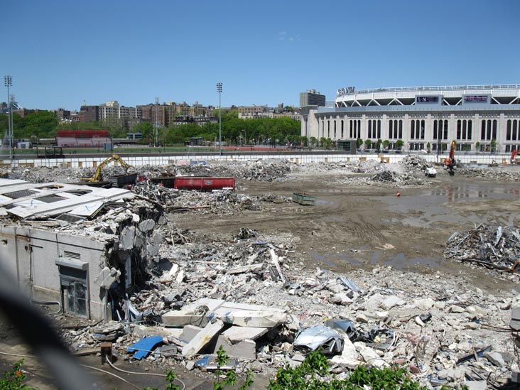 Old Yankee Stadium Demolition From 153rd Street Garage, The Bronx, April 29, 2010