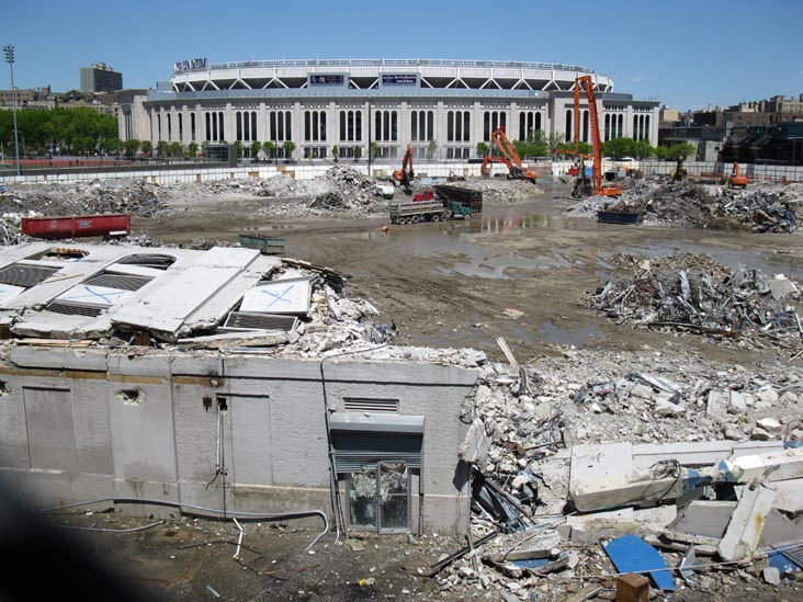 Old Yankee Stadium Demolition From 153rd Street Garage, The Bronx, April 29, 2010