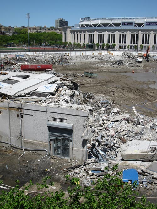 Old Yankee Stadium Demolition From 153rd Street Garage, The Bronx, April 29, 2010