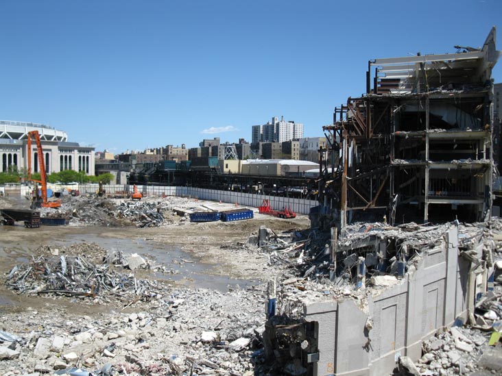 Old Yankee Stadium Demolition From 153rd Street Garage, The Bronx, April 29, 2010