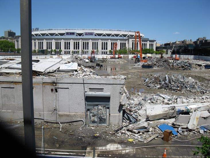 Old Yankee Stadium Demolition From 153rd Street Garage, The Bronx, April 29, 2010