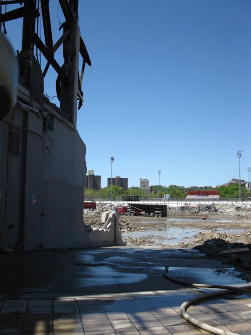 Old Yankee Stadium Demolition From River Avenue Near 158th Street, The Bronx, April 29, 2010