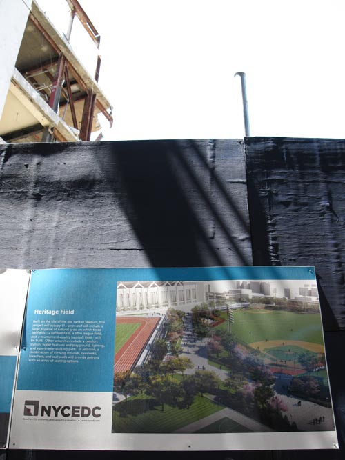 Heritage Field EDC Project Poster, Old Yankee Stadium Demolition, River Avenue Near 158th Street, The Bronx, April 29, 2010