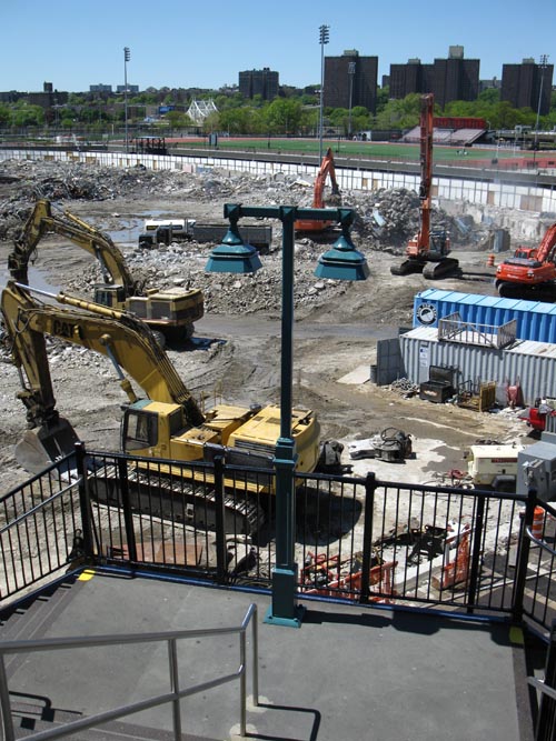 Old Yankee Stadium Demolition From Southbound 4 Train Platform, 161 St-Yankee Stadium Station, The Bronx, April 29, 2010