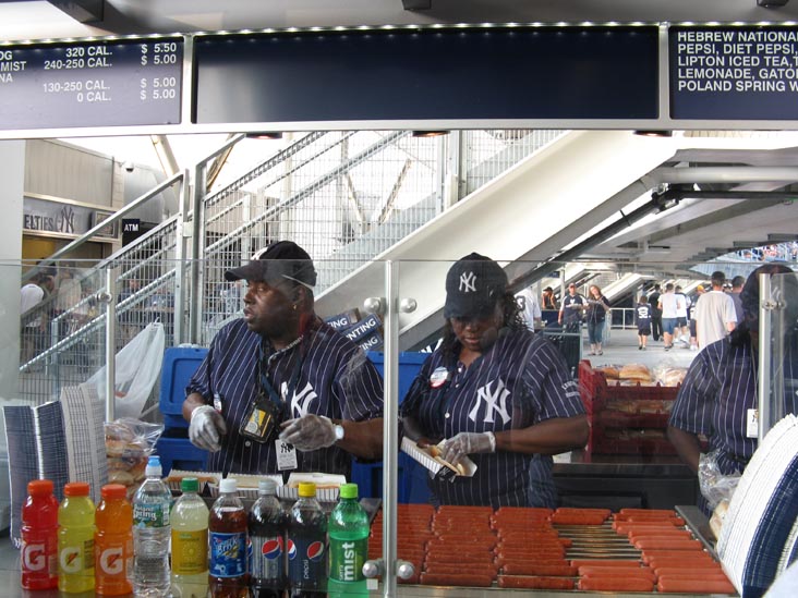 Terrace Level Concourse Hot Dog Stand, New Yankee Stadium, The Bronx, July 1, 2009