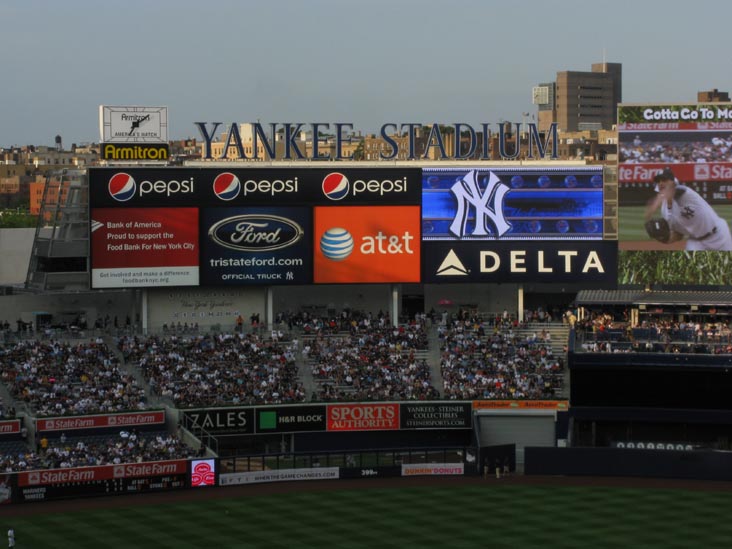 Left Field Bleachers From Terrace Suite Section 319, New York Yankees vs. Seattle Mariners, Yankee Stadium, The Bronx, July 1, 2009