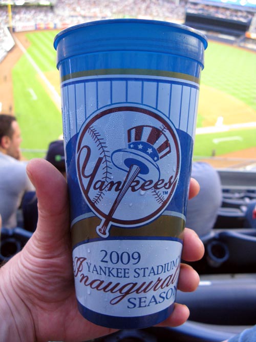Souvenir Cup, Terrace Suite Section 319, New York Yankees vs. Seattle Mariners, Yankee Stadium, The Bronx, July 1, 2009