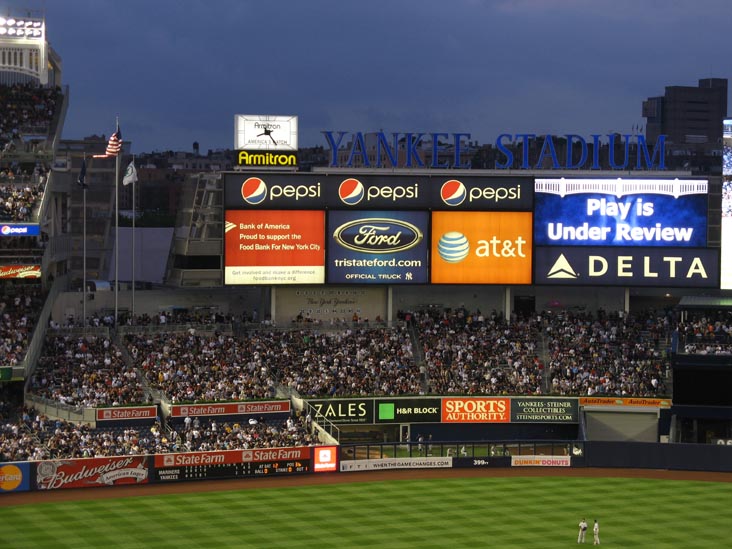 Left Field Bleachers From Terrace Suite Section 319, New York Yankees vs. Seattle Mariners, Yankee Stadium, The Bronx, July 1, 2009