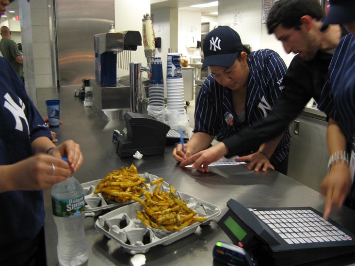 Garlic Fries Concession Stand, Field Level Concourse, New York Yankees vs. Seattle Mariners, Yankee Stadium, The Bronx, July 1, 2009