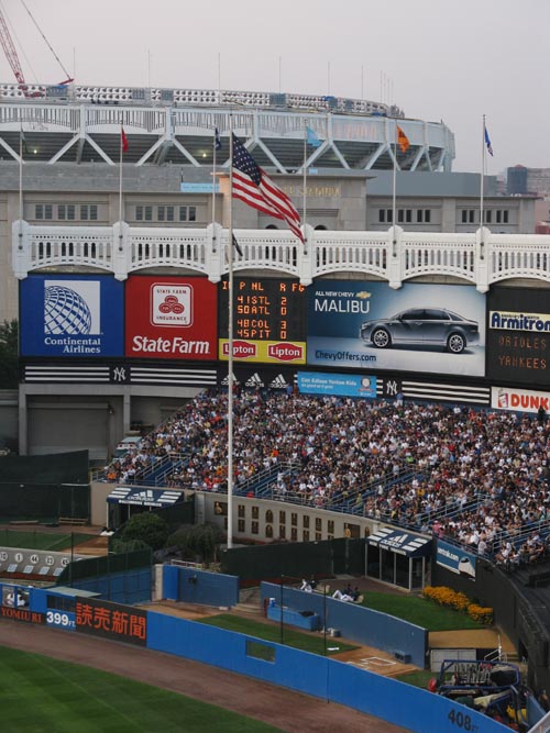 New Yankee Stadium From Tier Reserved Section 29, New York Yankees vs. Baltimore Orioles, Yankee Stadium, The Bronx, July 28, 2008