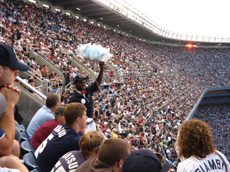 Cotton Candy Vendor, Tier Reserved Section 29, New York Yankees vs. Baltimore Orioles, Yankee Stadium, The Bronx, July 28, 2008