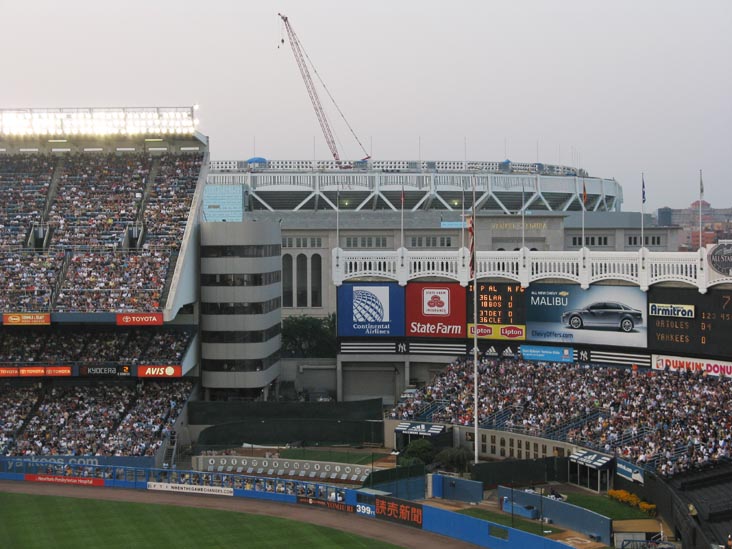 New Yankee Stadium From Tier Reserved Section 29, New York Yankees vs. Baltimore Orioles, Yankee Stadium, The Bronx, July 28, 2008
