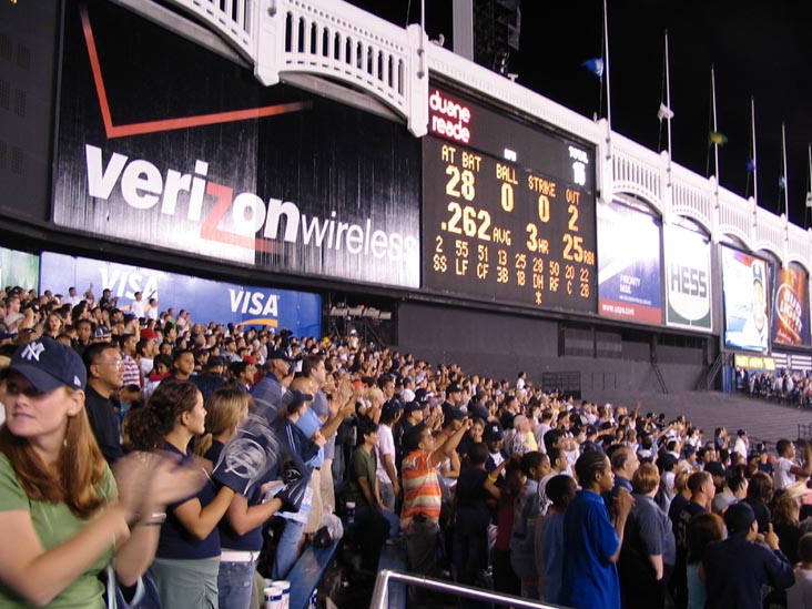Crowd Erupts After Jason Giambi Home Run, Yankees vs. Tampa Bay Devil Rays, September 7, 2005