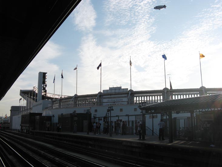 View Of Yankee Stadium From 4 Train Platform, The Bronx, September 17, 2008