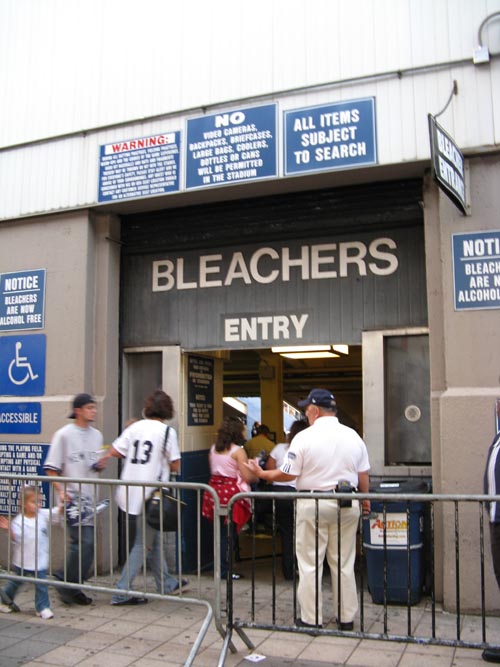 Bleachers Entry, Yankee Stadium, The Bronx, September 17, 2008