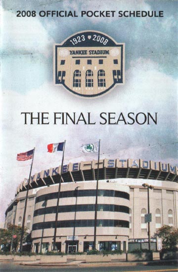 Yankees 2008 Official Pocket Schedule
