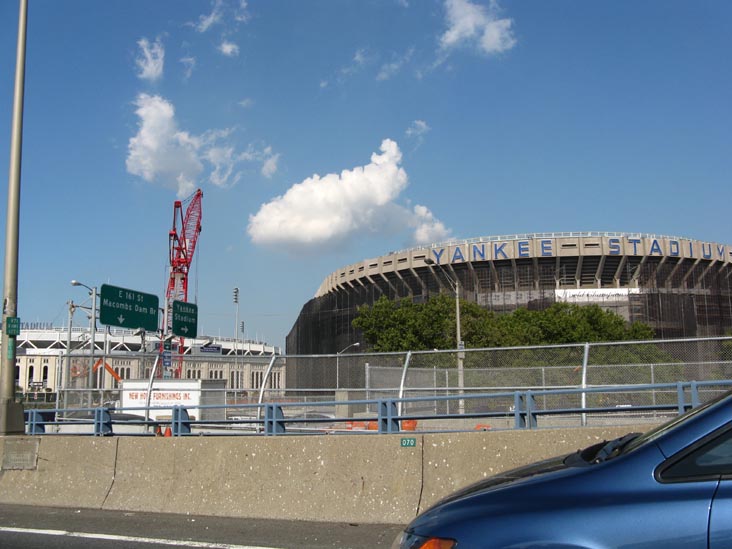 Old Yankee Stadium Demolition And New Yankee Stadium From Major Deegan Expressway, August 14, 2009