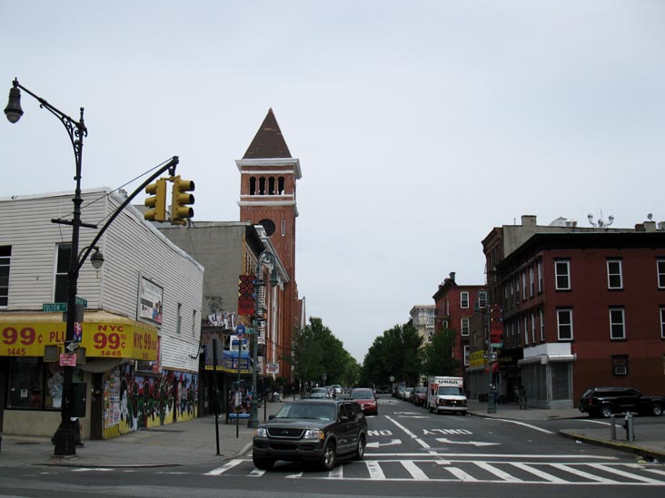 Looking North Up Tompkins Avenue From Fulton Street, Bedford-Stuyvesant, Brooklyn