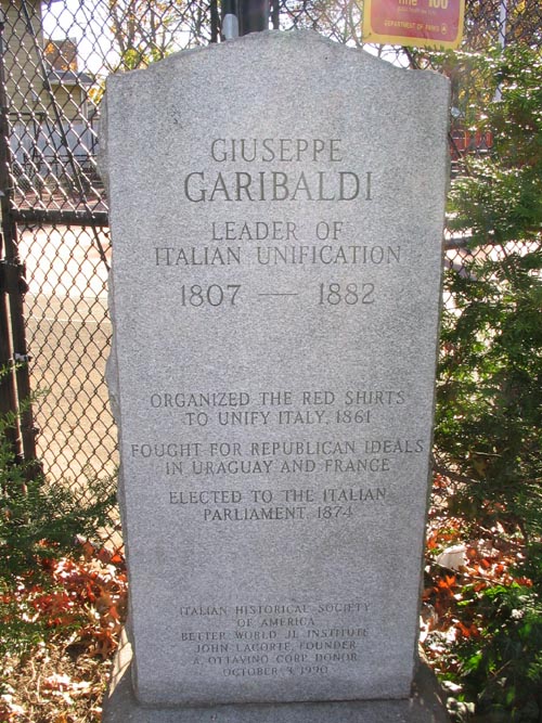 Giuseppe Garibaldi Memorial, Garibaldi Playground, 82nd Street and 18th Avenue, SE Corner, Bensonhurst, Brooklyn