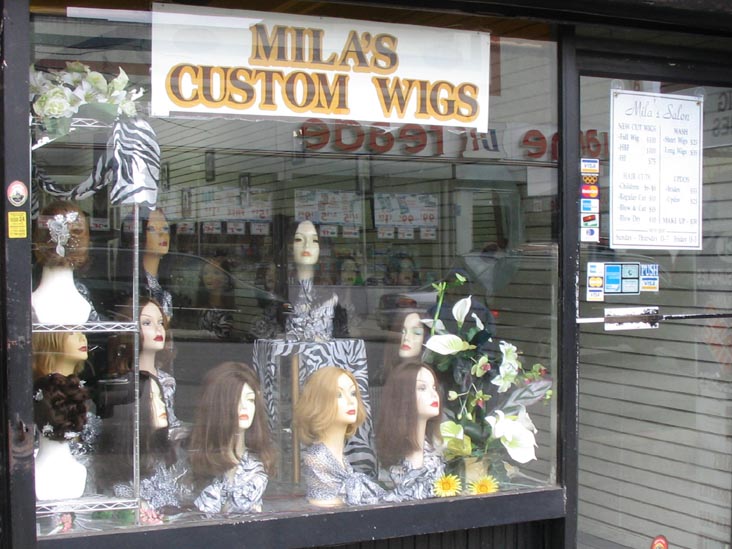 Mila's Custom Wigs, Thirteenth Avenue near 44th Street, Borough Park, Brooklyn