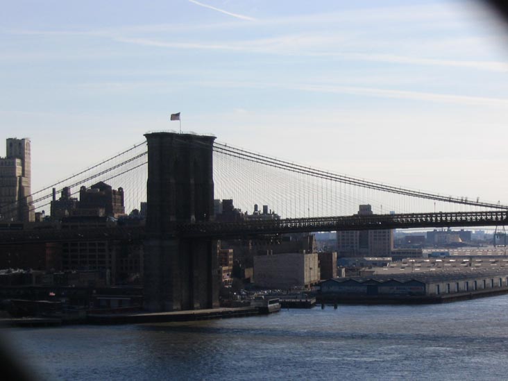 Brooklyn Bridge and Brooklyn Piers From Manhattan Bridge, February 22, 2004