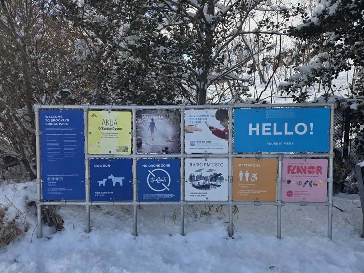 Pier 6 Entrance, Brooklyn Bridge Park, Brooklyn, February 24, 2026