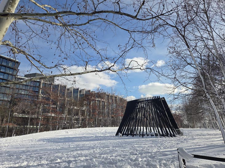 Torkwase Dyson's Akua, Bridge View Lawn, Pier 1, Brooklyn Bridge Park, Brooklyn, February 24, 2026