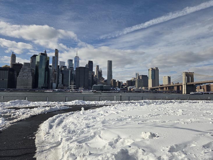 Lower Manhattan From Harbor View Lawn, Pier 1, Brooklyn Bridge Park, Brooklyn, February 24, 2026