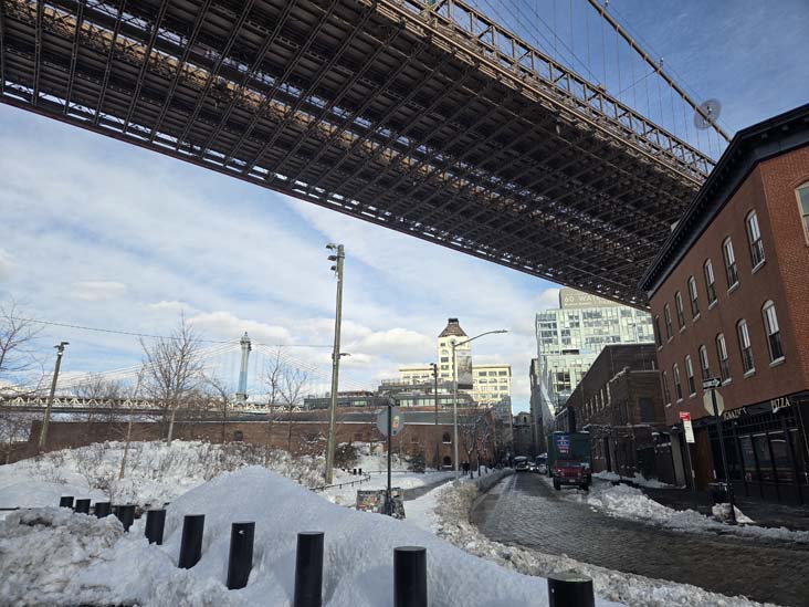 View Toward Tobacco Warehouse From Roebling Plaza, Brooklyn Bridge Park, Brooklyn, February 24, 2026