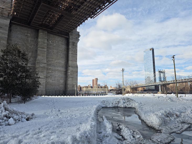 Roebling Plaza, Brooklyn Bridge Park, Brooklyn, February 24, 2026