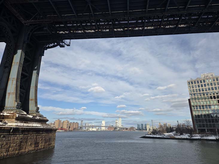 View Toward Williamsburg Bridge From Main Street, Brooklyn Bridge Park, Brooklyn, February 24, 2026