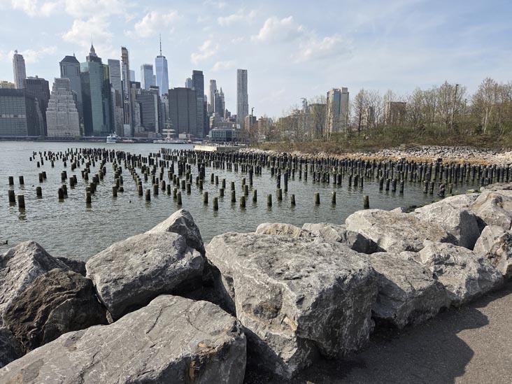 Pier 1 Pilings, Brooklyn Bridge Park, Brooklyn, April 16, 2026