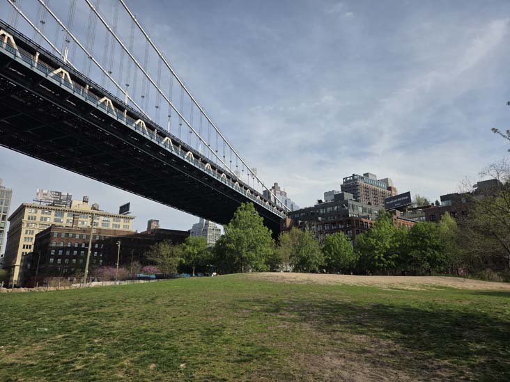 Manhattan Bridge, Main Street Lawn, Brooklyn Bridge Park, Brooklyn, April 16, 2026