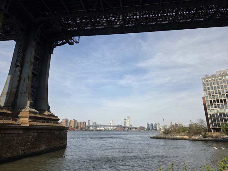 View Toward Williamsburg Bridge From Main Street, Brooklyn Bridge Park, Brooklyn, April 16, 2026