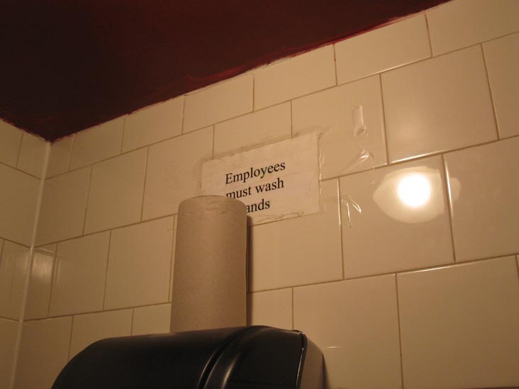 Employees Must Wash Hands, Henry Street Ale House, 62 Henry Street, Brooklyn Heights, Brooklyn, May 13, 2011