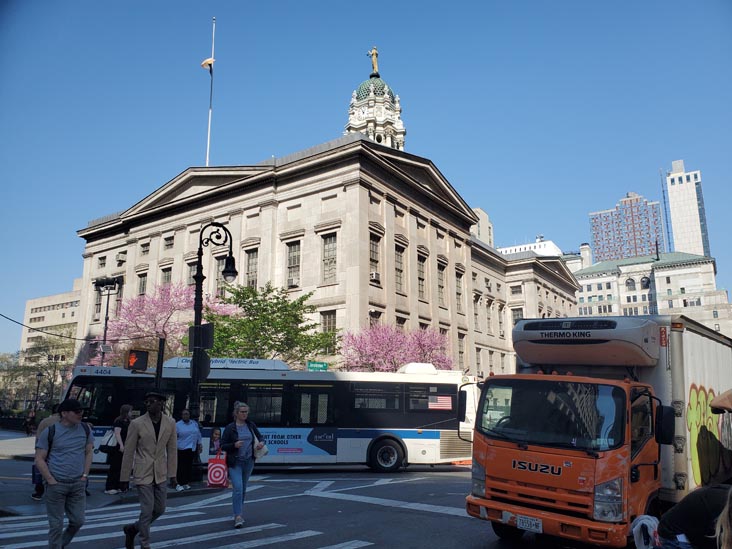 Joralemon Street and Court Street, NE Corner, Brooklyn Heights, Brooklyn, April 24, 2025