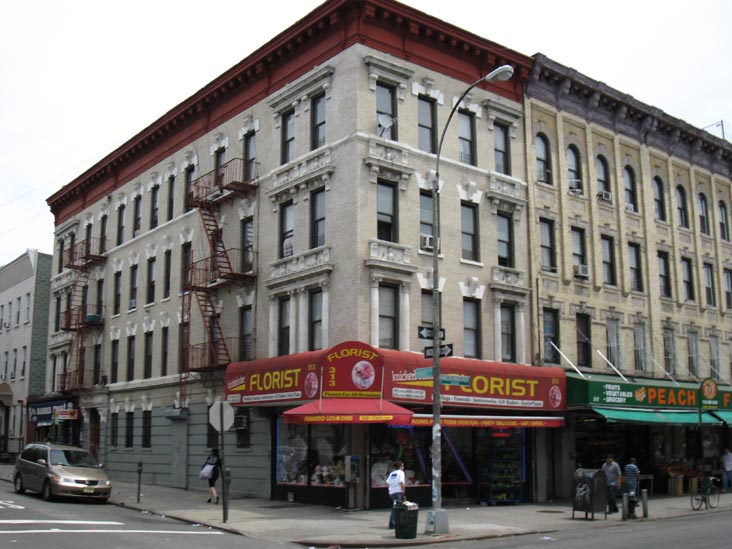 Knickerbocker Avenue and Hart Street, NE Corner, Bushwick, Brooklyn