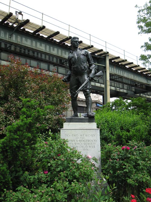 Bushwick-Ridgewood War Memorial, Heisser Square, Knickerbocker Avenue and Myrtle Avenue, Bushwick, Brooklyn