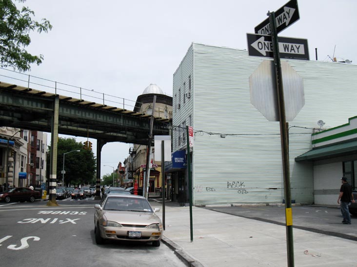 Looking West Down Knickerbocker Avenue From Bleecker Street, Bushwick, Brooklyn