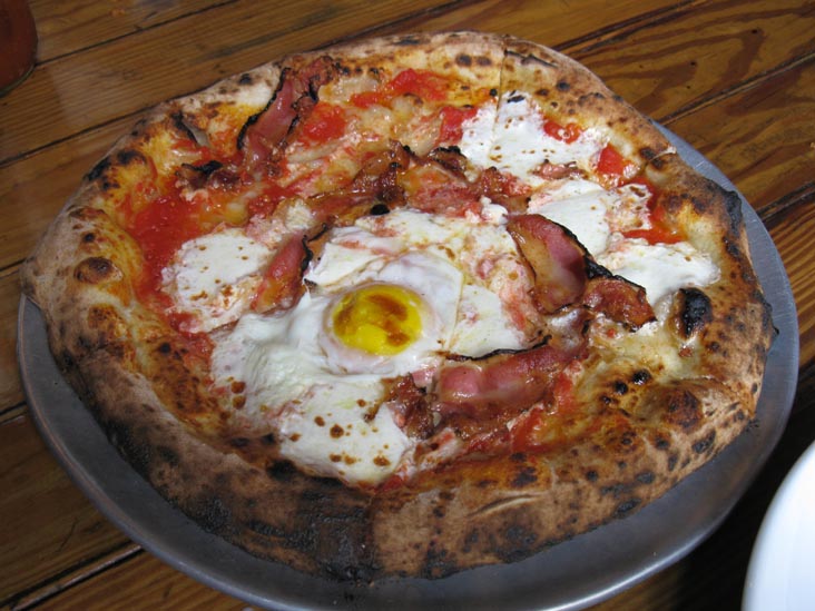 Guanciale & Egg Pizza, Roberta's, 261 Moore Street, Bushwick, Brooklyn