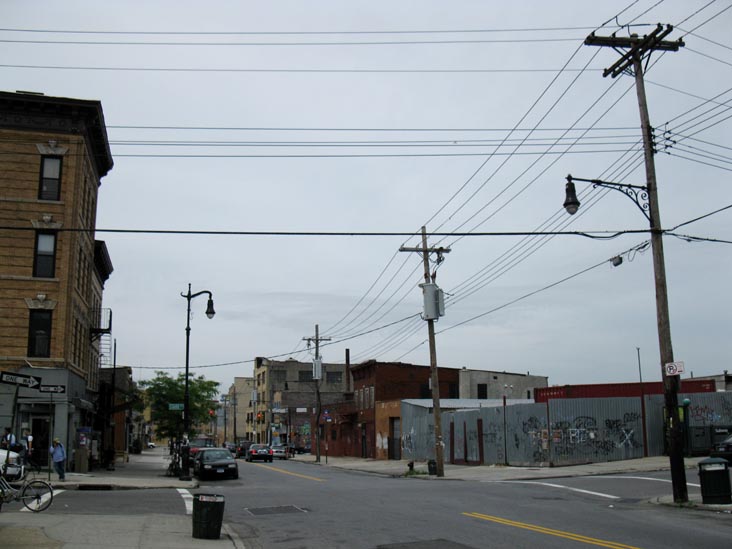 Looking West Down Wyckoff Avenue From Starr Street, Bushwick, Brooklyn