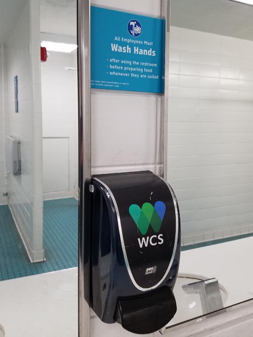 Employees Must Wash Hands, New York Aquarium, Coney Island, Brooklyn, March 16, 2019